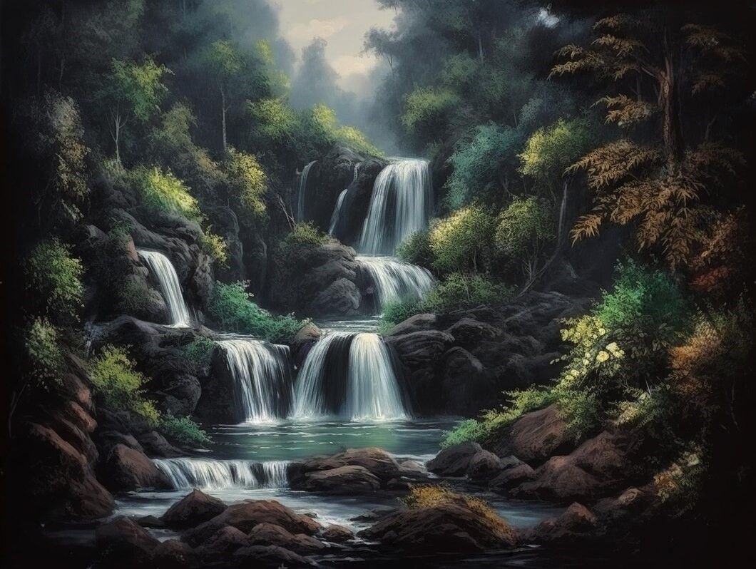 Motiv: Wasserf&auml;lle im Urwald